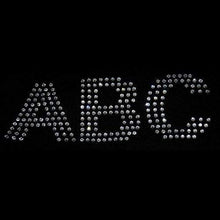 Load image into Gallery viewer, 2 inch Rhinestone Letters - Iron on transfer (arial-s) Many colors available GetTShirty
