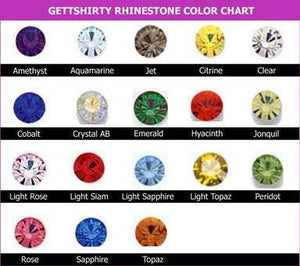 6 Clear Inch Iron on Rhinestone Numbers BLING - colors available too. gettshirty