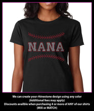 Load image into Gallery viewer, Baseball NANA  / Softball NANA Rhinestone T-shirt GetTShirty

