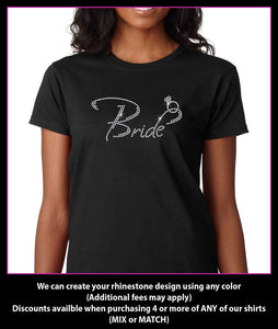 Bride Rhinestone T-Shirt GetTShirty