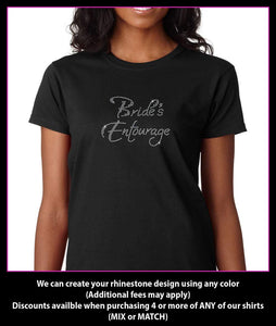Bride's Entourage  Bachlorette Party / Wedding party Rhinestone T-Shirt GetTShirty