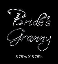 Load image into Gallery viewer, Bride&#39;s Granny, Iron on  Rhinestone Transfer GetTShirty
