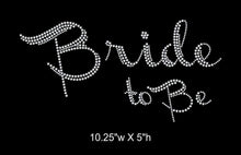 Load image into Gallery viewer, Bride to be, Iron on Rhinestone Transfer GetTShirty
