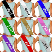 Load image into Gallery viewer, Custom Future Mrs. Rhinestone Sash - Bachelorette Sash - with rings - many options available! GetTShirty
