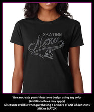 Load image into Gallery viewer, Ice Skating Mom  Rhinestone t-shirt GetTShirty
