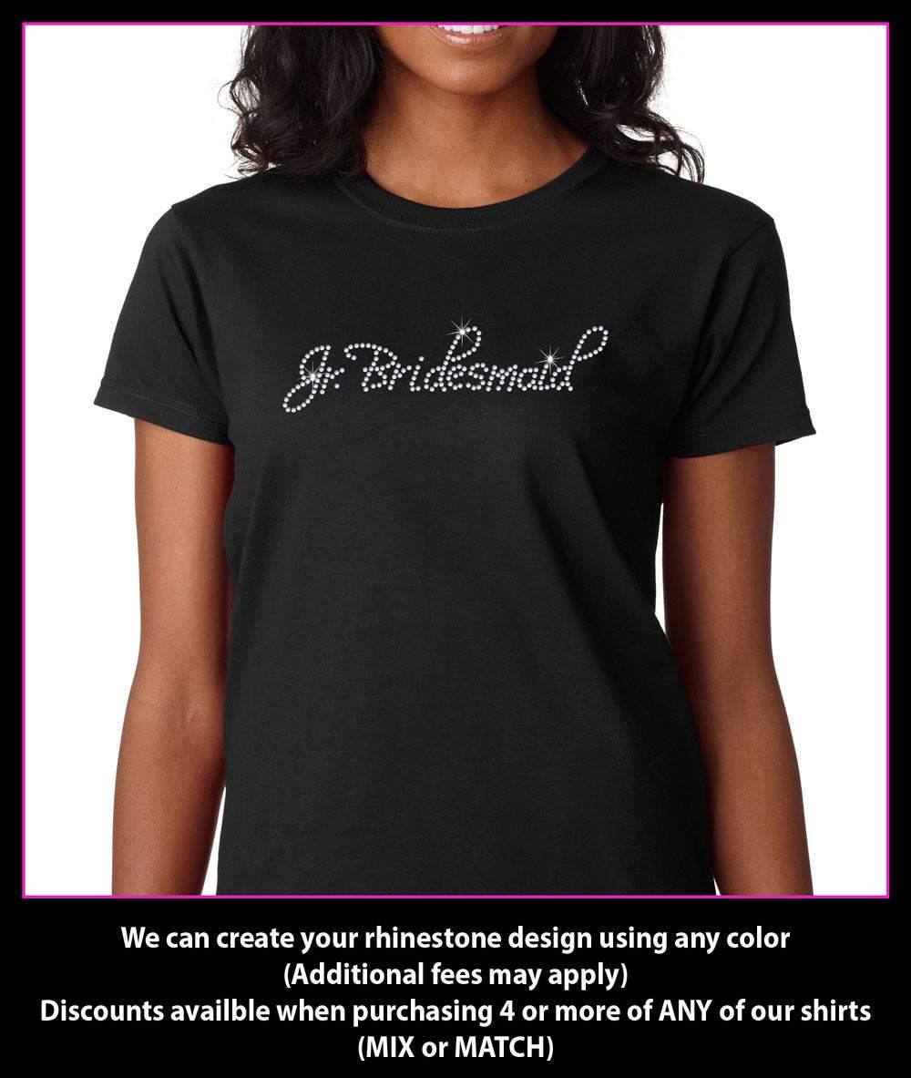 Jr. Bridesmaid Rhinestone T-Shirt GetTShirty