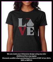 Load image into Gallery viewer, Love Square Chocolate / Hershey Kiss Rhinestone T-shirt GetTShirty
