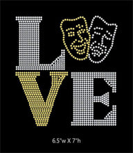 Load image into Gallery viewer, Love Square Drama / Theathre  - 2 color iron on rhinestone transfer GetTShirty
