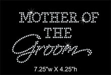 Load image into Gallery viewer, Mother of the Groom Rhinestone Transfer gettshirty
