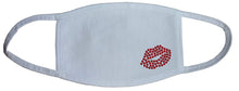 Load image into Gallery viewer, Red Lips Rhinestone Face Mask gettshirty
