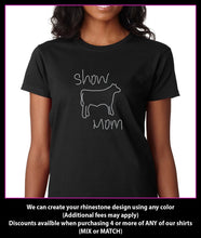 Load image into Gallery viewer, Show Mom Cow FFA Rhinestone t-shirt GetTShirty
