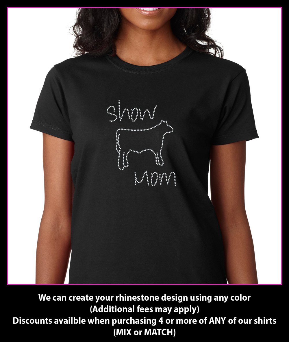 Show Mom Cow FFA Rhinestone t-shirt GetTShirty