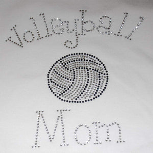 Volleyball Mom Sports Rhinestone Transfer - Iron on GetTShirty